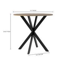 Elegant 31.5-Inch Round Glass Dining Table with Metal Legs for 2-4 People USA