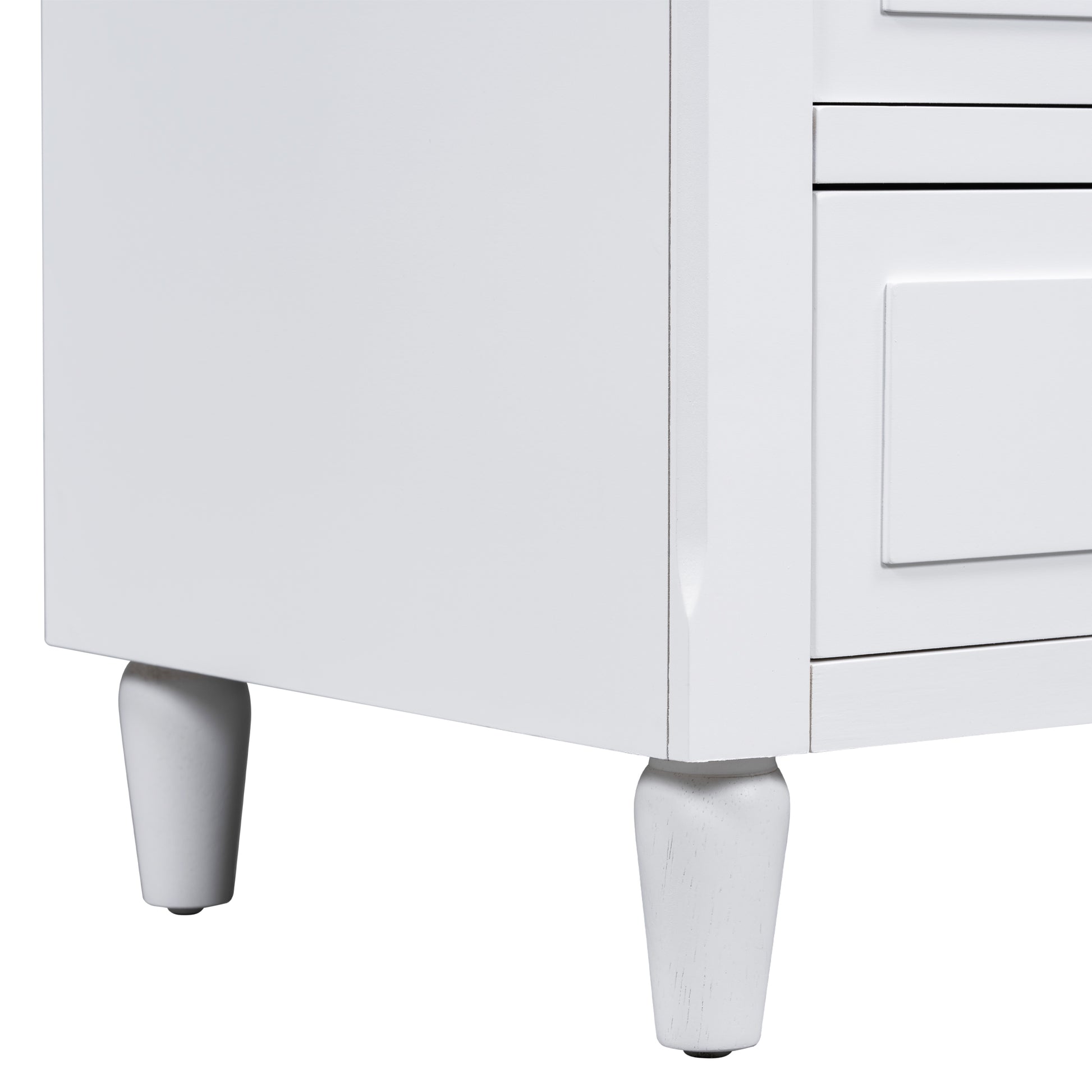 Elegant 5-Drawer Furnistra Bedroom Chest in Crisp White USA