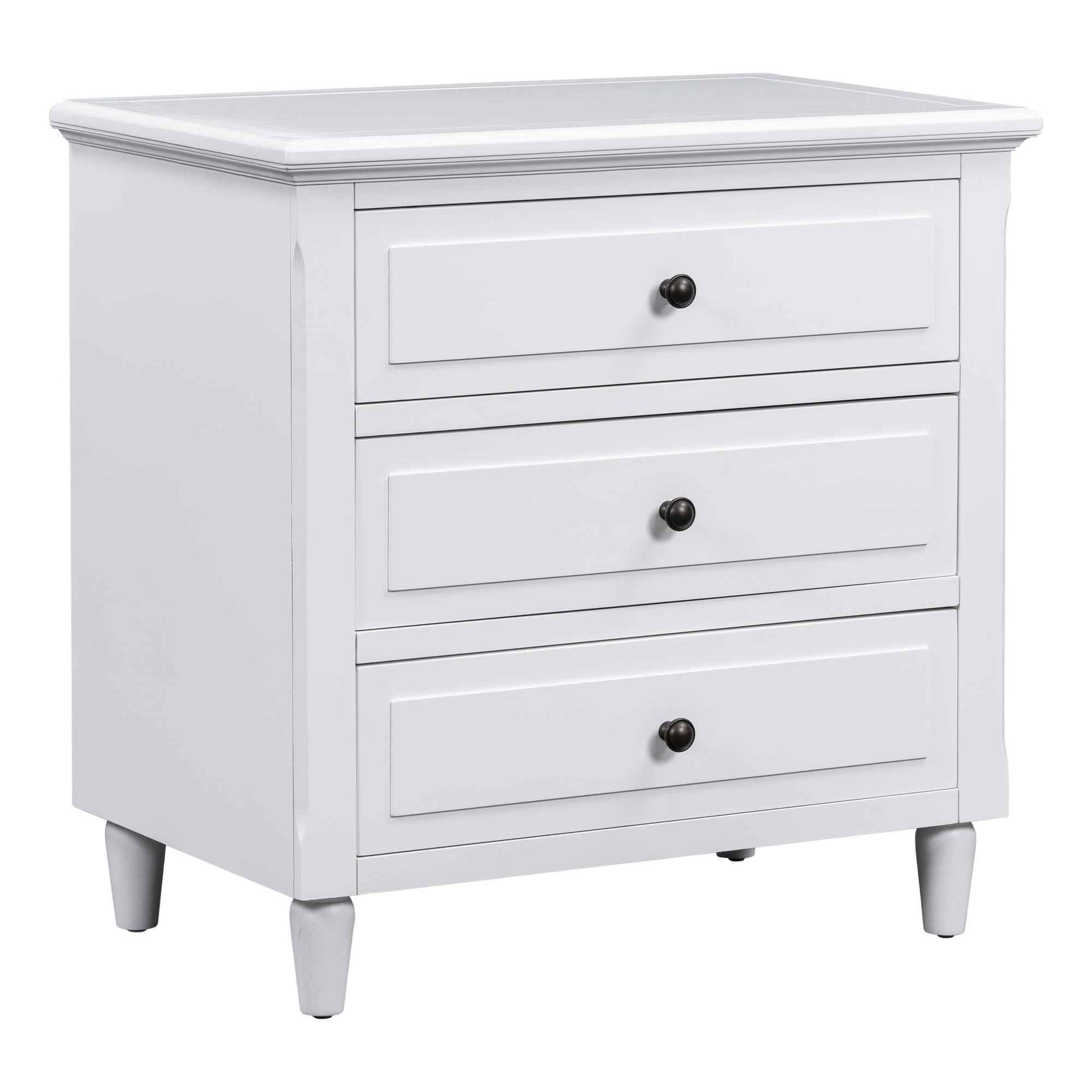 Elegant 5-Drawer Furnistra Bedroom Chest in Crisp White