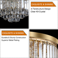 Elegant 6-Light Crystal Chandelier with Gold Finish USA