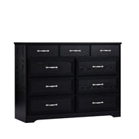 Elegant 9-Drawer Dresser in Dark Espresso Finish USA