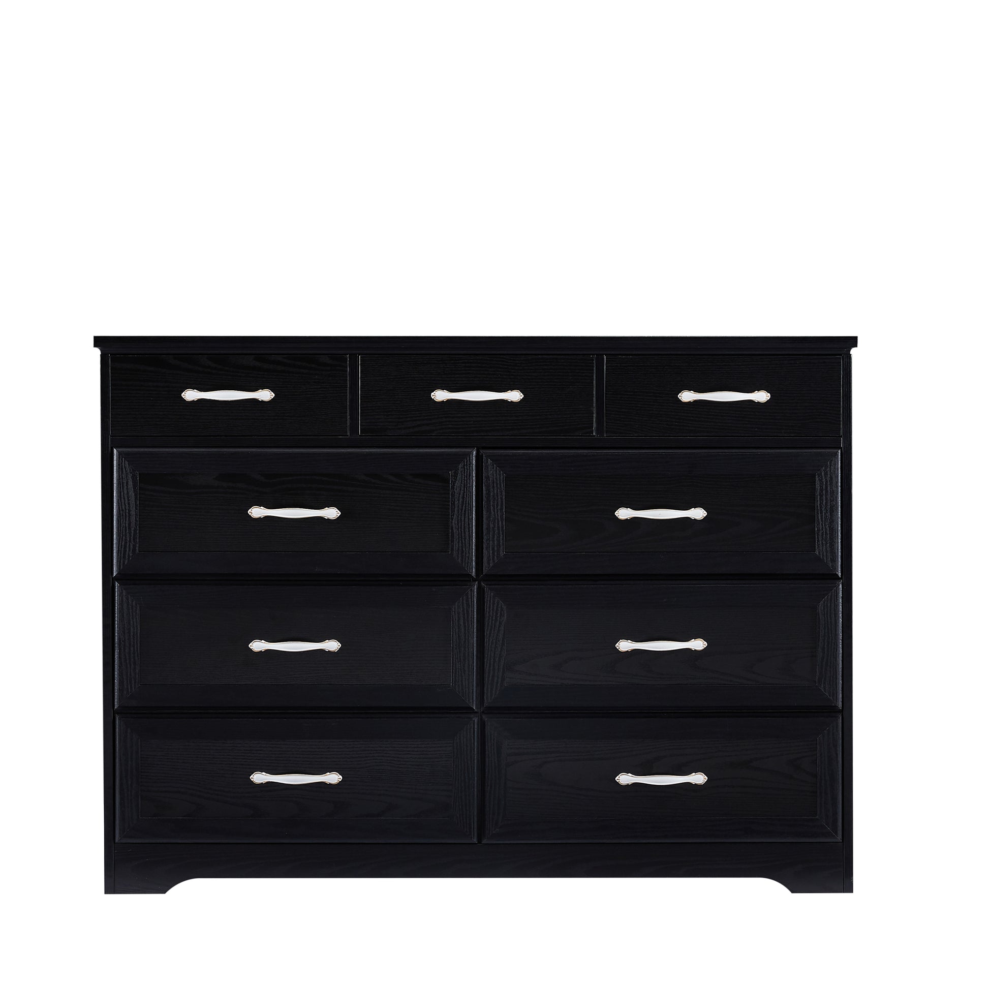 Elegant 9-Drawer Dresser in Dark Espresso Finish USA