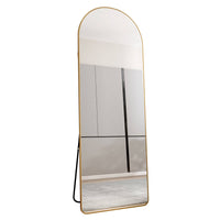 Elegant Arched Aluminum Alloy Floor Mirror - Gold 65 x 23 USA