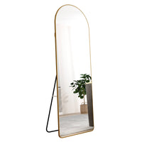 Elegant Arched Aluminum Alloy Floor Mirror - Gold 65 x 23 USA