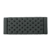 Elegant Black Leather Upholstered Storage Bench