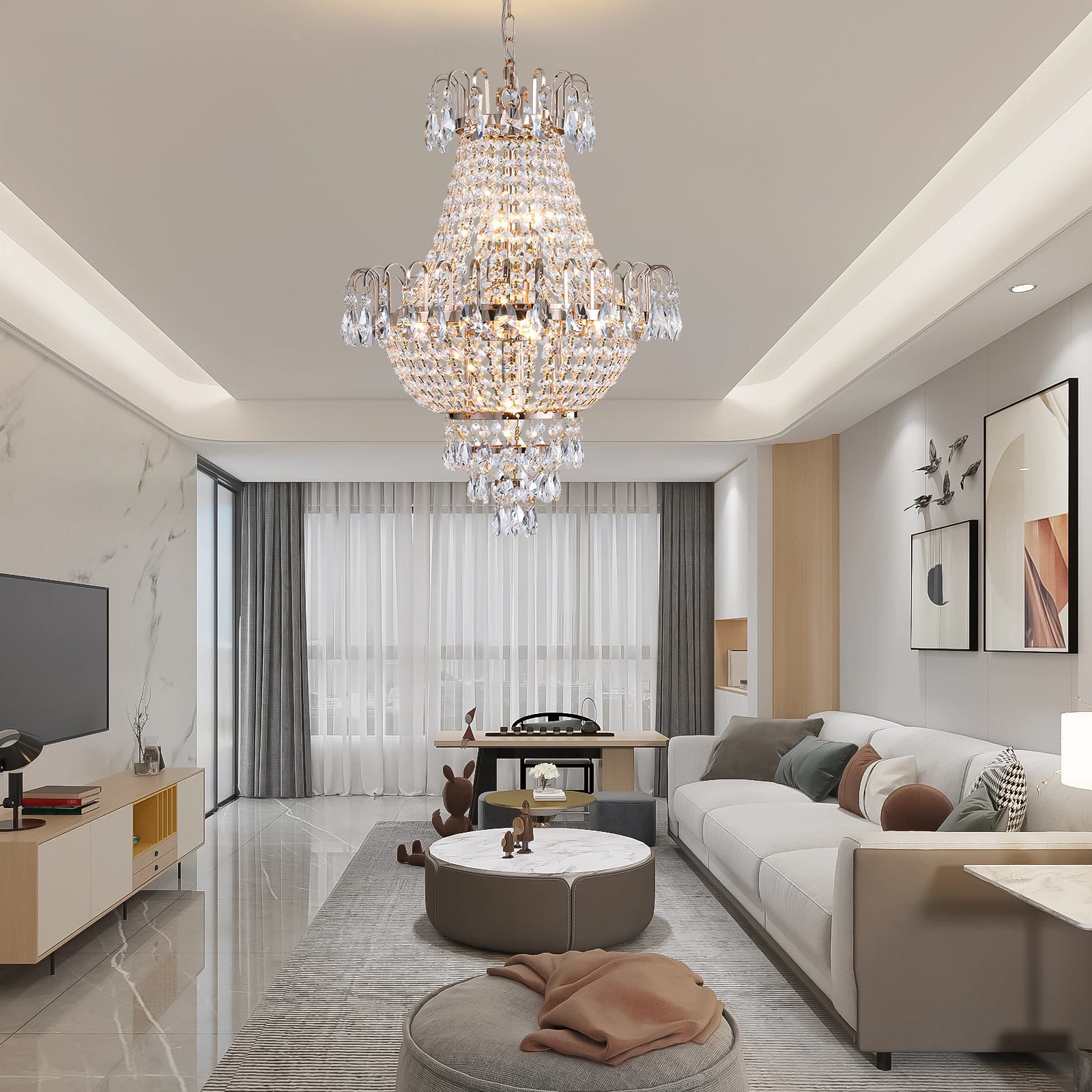 Elegant Contemporary Chandelier for Luxurious Living USA