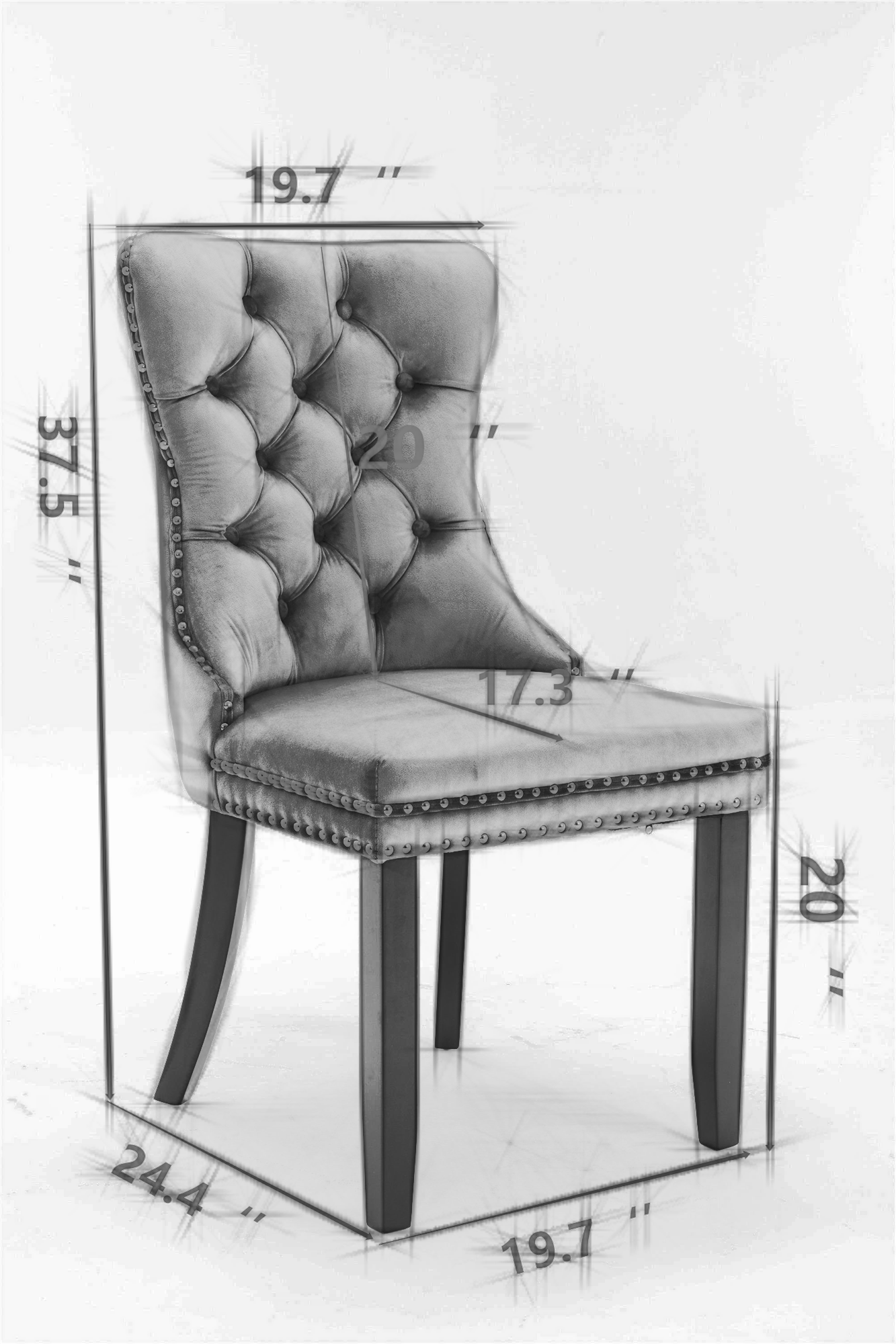 Elegant Contemporary Tufted Dining Chairs Set of 2 USA