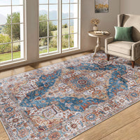 Elegant Distressed Vintage Bohemian Area Rug USA