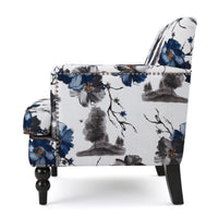 Elegant Floral Upholstered Accent Chair USA