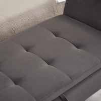 Elegant Grey Velvet Upholstered Storage Bench