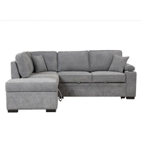 Elegant L-Shaped Sectional Sofa with Storage Ottoman USA