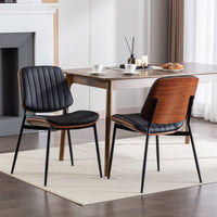 Elegant Mid-Century Modern Dining Chairs Set of 2 USA