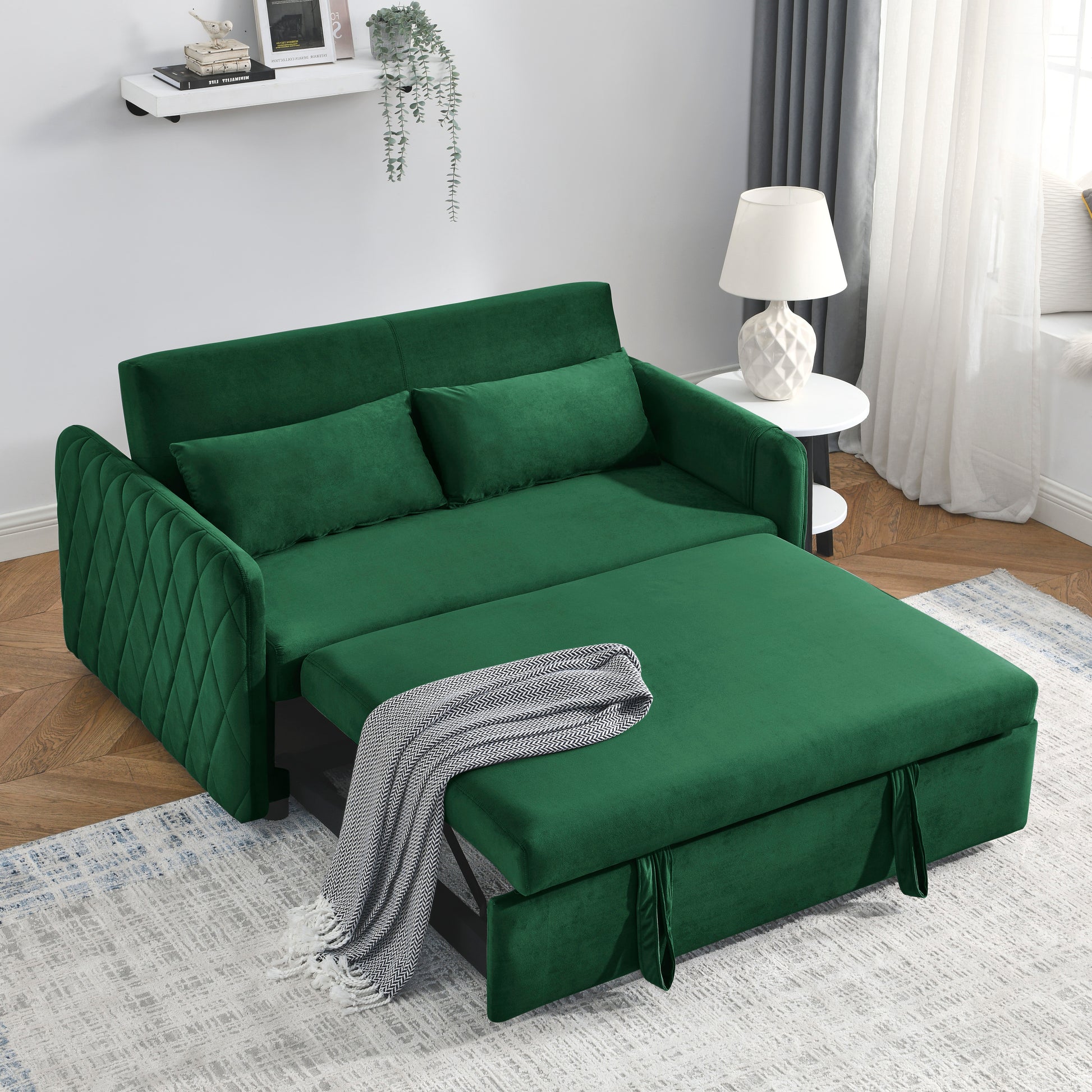 Elegant Modern Convertible Sofa Bed with Adjustable Backrest USA