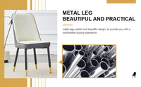 Elegant Modern Dining Chairs with Grey Upholstery and Black Metal Legs USA