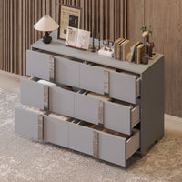 Elegant Modern Mirrored Storage Cabinet with 6 Drawers USA