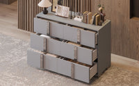 Elegant Modern Mirrored Storage Cabinet with 6 Drawers USA