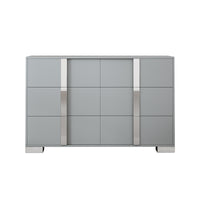 Elegant Modern Mirrored Storage Cabinet with 6 Drawers USA