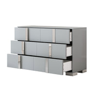 Elegant Modern Mirrored Storage Cabinet with 6 Drawers USA