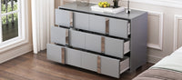 Elegant Modern Mirrored Storage Cabinet with 6 Drawers USA