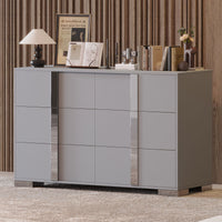 Elegant Modern Mirrored Storage Cabinet with 6 Drawers USA