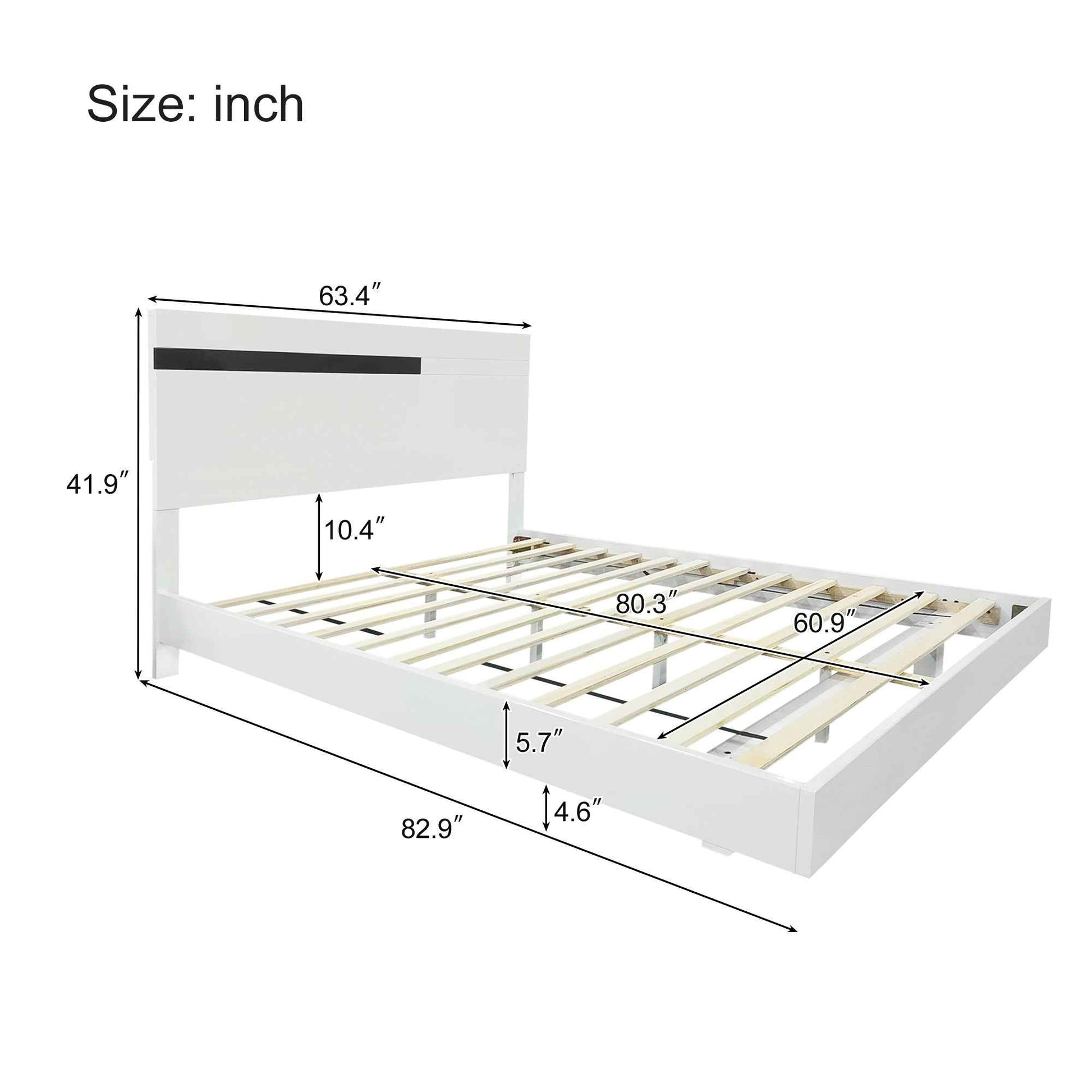 Elegant Modern White Bedroom Set with Queen Bed and Nightstands