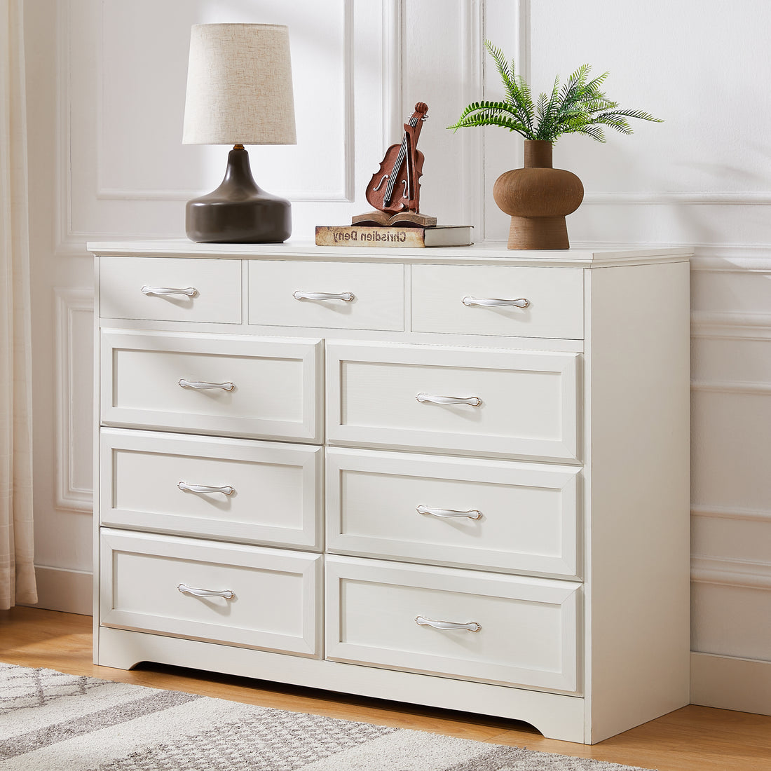 Elegant Nine-Drawer Dresser for Refined Bedroom Style USA