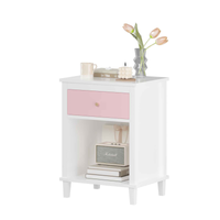 Elegant Nursery Nightstand with Drawer and Shelf for Infants and Toddlers