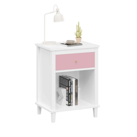 Elegant Nursery Nightstand with Drawer and Shelf for Infants and Toddlers