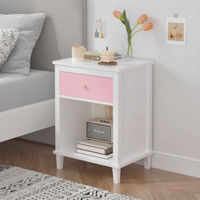 Elegant Nursery Nightstand with Drawer and Shelf for Infants and Toddlers