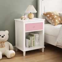 Elegant Nursery Nightstand with Drawer and Shelf for Infants and Toddlers