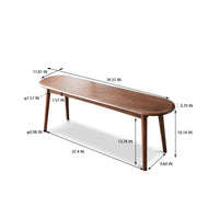 Elegant Oak Wood Dining Bench for Bedroom or Entryway