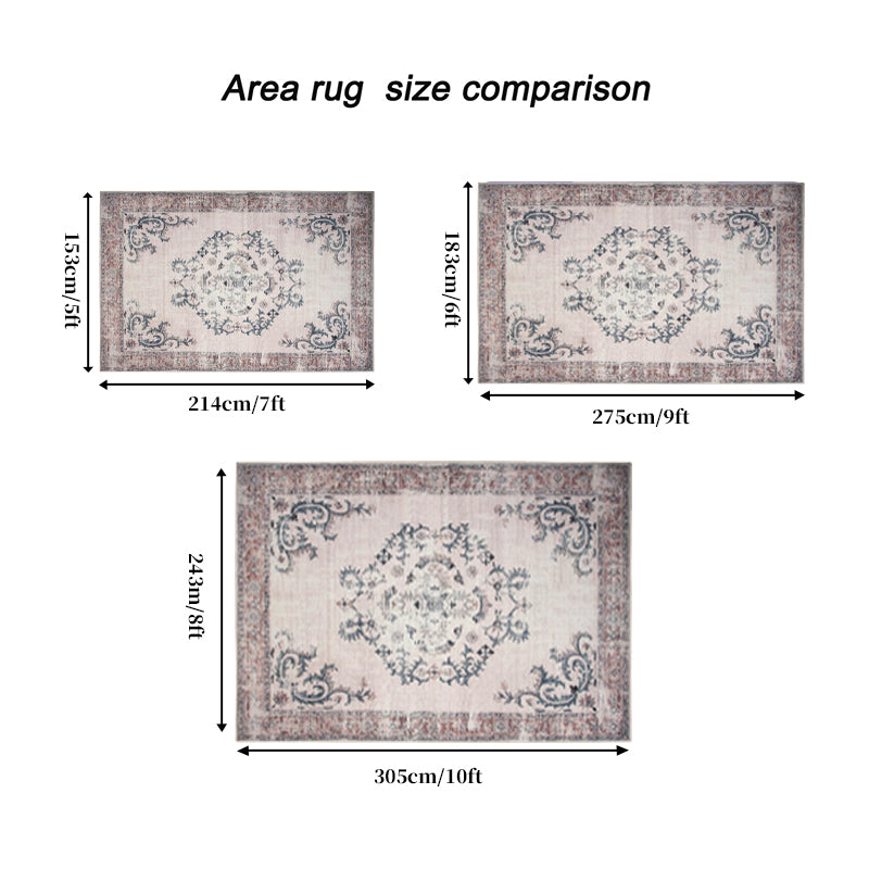 Elegant Persian-Inspired Living Room Area Rug by Furnistra USA