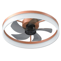 Elegant Rose Gold Ceiling Fan with Dimmable LED Lights USA