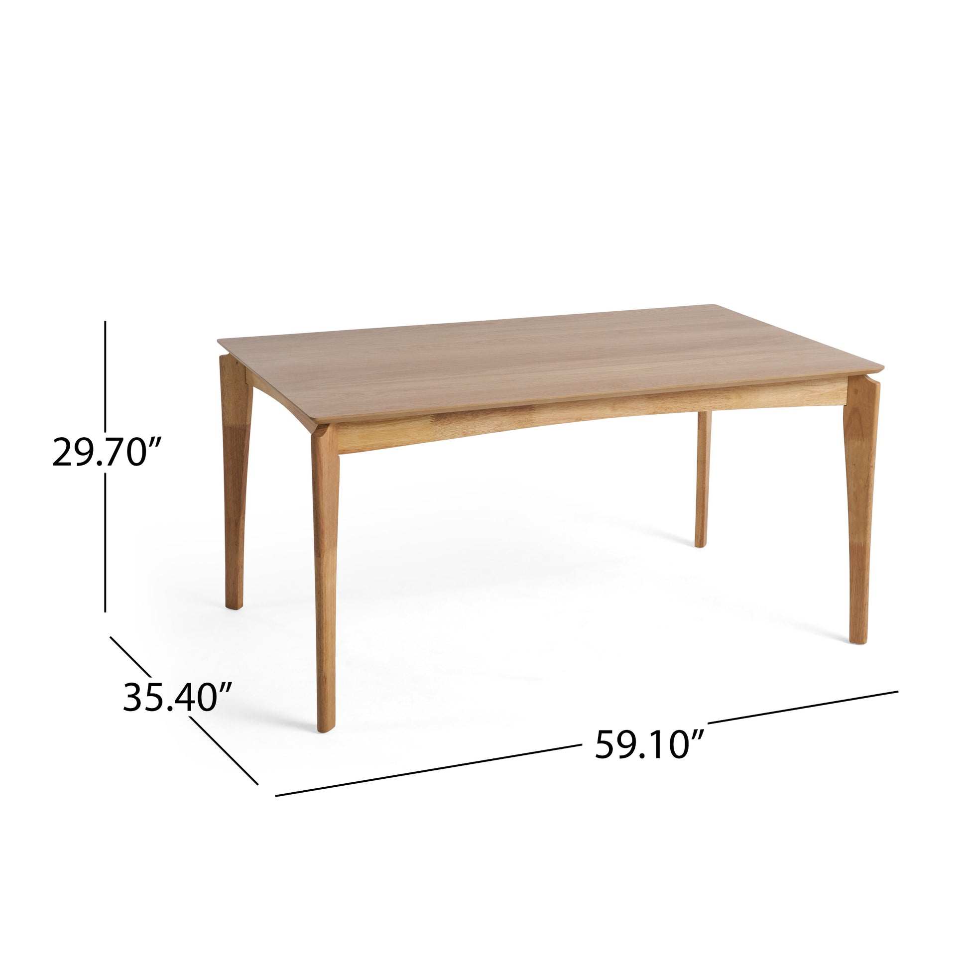 Elegant Rubberwood Dining Table with Walnut Veneer Finish USA