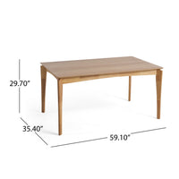 Elegant Rubberwood Dining Table with Walnut Veneer Finish USA