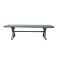 Elegant Rustic Oak and Metal Coffee Table USA