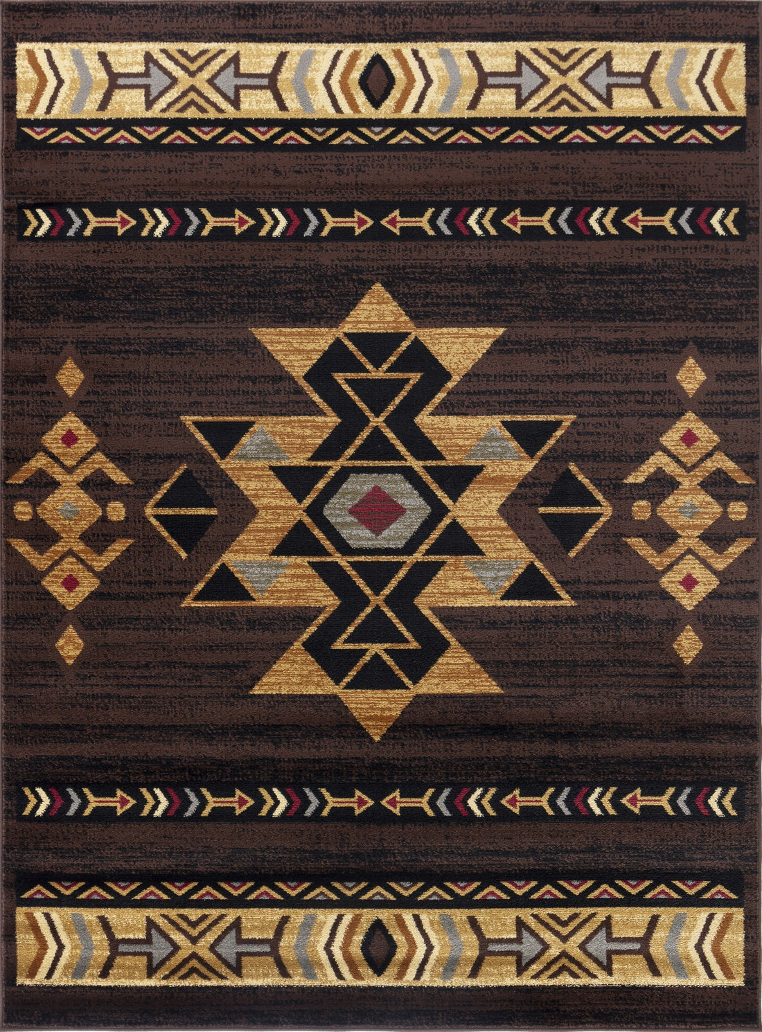 Elegant Southwest Style Tribal Area Rug with Bold Geometric Patterns USA