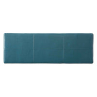 Elegant Teal Blue Leather Storage Ottoman Coffee Table