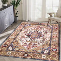 Elegant Traditional Persian Area Rug with Ornate Floral Design USA