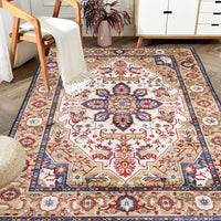 Elegant Traditional Persian Area Rug with Ornate Floral Design USA