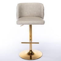 Elegant Tufted Bar Stools with Adjustable Swivel Seats USA