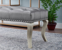 Elegant Tufted Upholstered Bench with Nailhead Trim USA