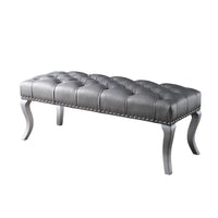 Elegant Tufted Upholstered Bench with Nailhead Trim USA