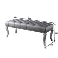 Elegant Tufted Upholstered Bench with Nailhead Trim USA