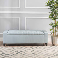 Elegant Tufted Velvet Chaise Lounge in Gray