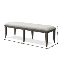 Elegant Upholstered Dining Bench with Nailhead Trim USA