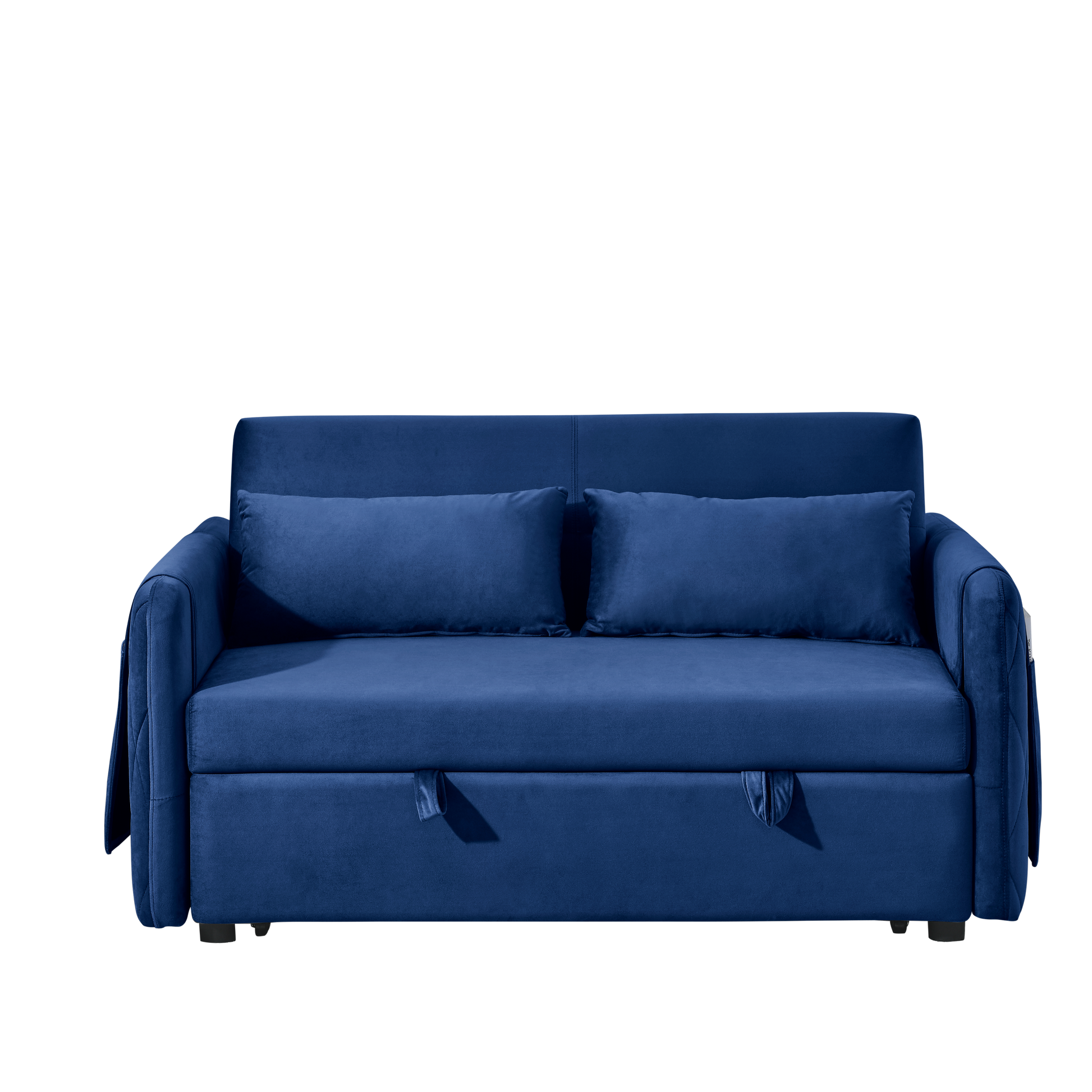 Elegant Velvet Convertible Sofa Bed with Armrests USA