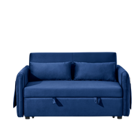 Elegant Velvet Convertible Sofa Bed with Armrests USA