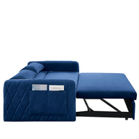 Elegant Velvet Convertible Sofa Bed with Armrests USA