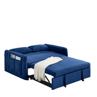 Elegant Velvet Convertible Sofa Bed with Armrests USA